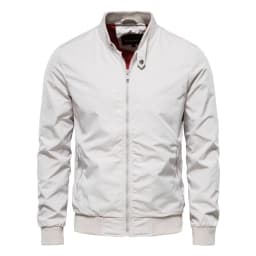 AIOPESON Solid Color Baseball Jacket Men Casual Stand Collar Bomber Mens Jackets Autumn High Quality Slim Fit Jackets for Men