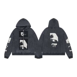 2025ss erd Hoody Sweatshirt High Street Kangaroo Pocket Long-sleeved Zipper Hooded for Men Women