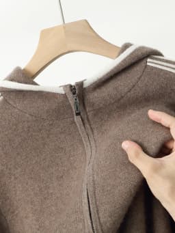 Men's Jacket 100% Merino Wool Sweater Cardigan Autumn Winter Sweater Thicked Casual Hoodie Knitwear Zipper Open Stitch Clothing
