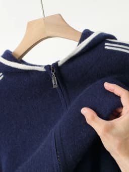 Men's Jacket 100% Merino Wool Sweater Cardigan Autumn Winter Sweater Thicked Casual Hoodie Knitwear Zipper Open Stitch Clothing