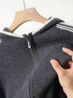 Men's Jacket 100% Merino Wool Sweater Cardigan Autumn Winter Sweater Thicked Casual Hoodie Knitwear Zipper Open Stitch Clothing