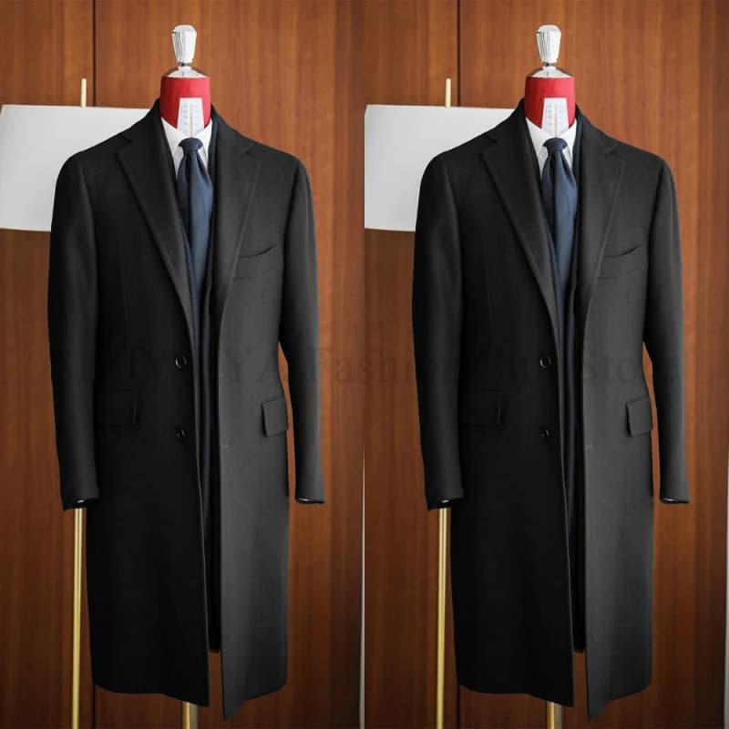 Simple Classic England Style Cotton Overcoat Men Thick Custom Made Single Breasted Pocket Coat Casual Winter Warm Jacket