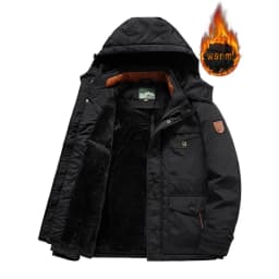 Men Winter Hooded Down Jackets Coats Fleece Warm Parkas Long Jackets Good Quality Male Outdoors Casual Winter Coats Size 6XL