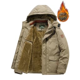 Men Winter Hooded Down Jackets Coats Fleece Warm Parkas Long Jackets Good Quality Male Outdoors Casual Winter Coats Size 6XL