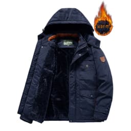 Men Winter Hooded Down Jackets Coats Fleece Warm Parkas Long Jackets Good Quality Male Outdoors Casual Winter Coats Size 6XL