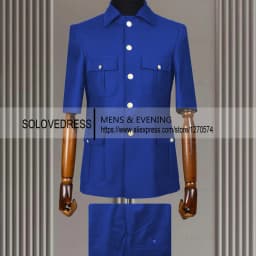 New Arrival 2 Piece Lapel Short Sleeves with 4 Real Pockets Single Breasted Slim Fit Summer Suits For Weddding(Blazer+Pants)