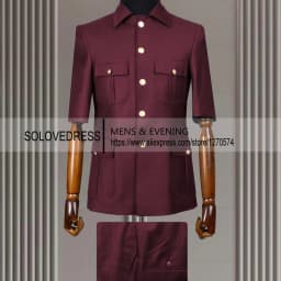New Arrival 2 Piece Lapel Short Sleeves with 4 Real Pockets Single Breasted Slim Fit Summer Suits For Weddding(Blazer+Pants)