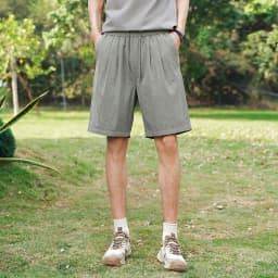 Semir Men Pants Casual Twill Micro Wrinkle Relaxed Drape Neat Fashion Shorts 2026 Summer Minimalist Daily Wear Top