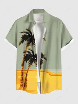 Fashion Men's Hawaiian Shirts 3D Printed Short Sleeved Button Down Lapel Shirt For Summer Oversized Tops Casual Shirt For Men