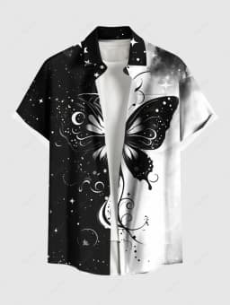 Fashion Men's Hawaiian Shirts 3D Printed Short Sleeved Button Down Lapel Shirt For Summer Oversized Tops Casual Shirt For Men