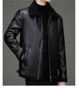 Men's Winter Suede Casual Pu Fur All-In-One Warm Jacket
