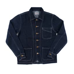 OK8602 Denim Vertical Striped Jacket Men Tooling Motorcycle Style Hip Hop Cool Handsome Youth Multi-Pocket Lapel Coat Clothing