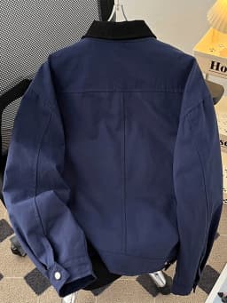 Men Retro Contrasting Color Solid Pockets Casaul Jacket Unisex Men Baseball Bomber Coat Varsity Outerwear High Streetwear