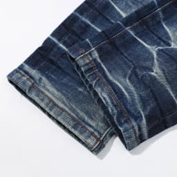 Designer Fashion New Men's Jeans Ripple Elastic Slimming Wash Retro Light Blue Perforated Patch Jeans High Street Hip Hop Pants
