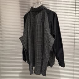 Protocol Fake Two-piece Spliced Four Sleeve Checkered Collar Shirt High Quality Loose Fashion Men's Women's Long Sleeved Shirt