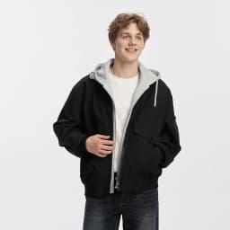 Semir Men Jacket Hooded Faux Layer Colorblock Street Casual Style Loose 2026 Autumn Outerwear Layered Trendy Daily Wear