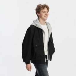 Semir Men Jacket Hooded Faux Layer Colorblock Street Casual Style Loose 2026 Autumn Outerwear Layered Trendy Daily Wear