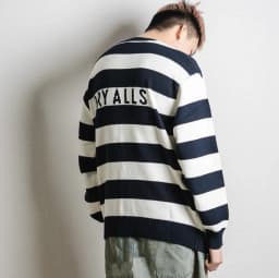 Human Made striped heart-shaped letter sweater knitted sweater loose fitting mens and womens casual wear round neck warm sweater