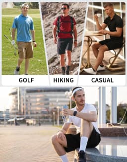 Pioneer Camp Mens Golf Shorts Stretch 3 Pocket Golf Shorts