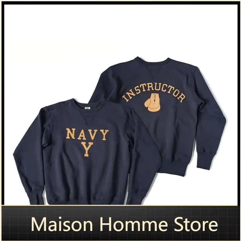 Autumn Rugged Bronson Boxing Coach Heavy Fleece Pullover – Navy Y Shipyard Sweatshirt Made from Premium US Cotton