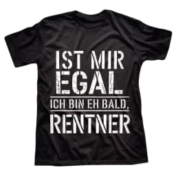 1Pcs 100% Cotton Ist Mir Egal Rentner O-Neck Short Sleeves T-Shirt Print Plus Size Comfortable Casual Wear, Machine Washable
