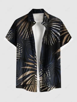 Summer Plus Size Men's Shirt 3D Print Hawaii Shirts Button Up Beach Vacation Shirts Short Sleeve Shirt Casual Shirt For Men