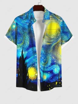 Summer Plus Size Men's Shirt 3D Print Hawaii Shirts Button Up Beach Vacation Shirts Short Sleeve Shirt Casual Shirt For Men