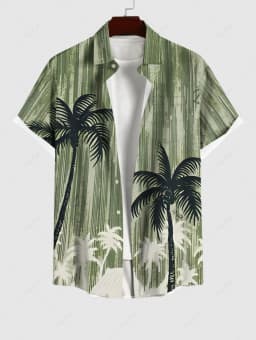 Summer Plus Size Men's Shirt 3D Print Hawaii Shirts Button Up Beach Vacation Shirts Short Sleeve Shirt Casual Shirt For Men