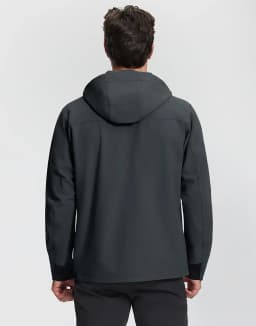 Pioneer Camp Men's Lightweight Softshell Waterproof Jacket Hooded Fleece Lined Windbreaker Rain Shell Jackets Hiking Outdoor