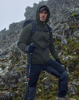 Pioneer Camp Men's Lightweight Softshell Waterproof Jacket Hooded Fleece Lined Windbreaker Rain Shell Jackets Hiking Outdoor