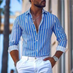 Men's formal shirt button lapel shirt black and white red long sleeve striped collar wedding work clothing large size 5XL