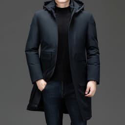 High End Long Thicken Winter New Brand Casual Fashion Hooded Parka Jacket Heavy Windbreaker Outdoor Windproof Coats Outerwear