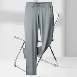 Draping Ice Silk Summer Thin Casual Pants Men's Straight High-End Slim Elastic Breathable Soft Business Trousers