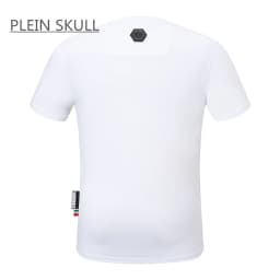 PLEIN SKULL Men's T-shirt Cotton Classic Retro Punk Short Sleeve Top Bear Printed Casual Round Unisex Sports Luxury Neck Tee