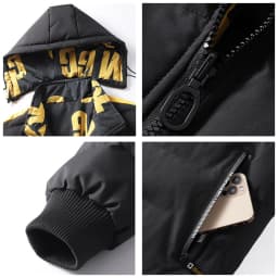 Men Fashion Double Sided Wear Jacket New Solid Removable Hat Comfort Thickening Coat Winter Casual Keep Warm Windproof Parka Men