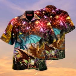 Men's Shirt Vocation Bus 3d Print Shirt Men Fashion Shirts Single-Breasted Short Sleeve Hawaiian Shirt Beach Dart Blouse Clothes
