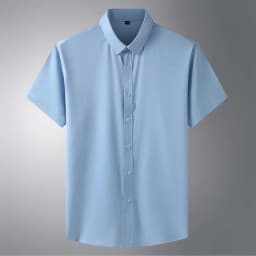 Oversized Men's Shirt 10XL 8XL Plus Size Short Sleeve Shirt Pure Color Business Formal Tees Casual Loose Fit Tops Male Clothing