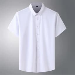 Oversized Men's Shirt 10XL 8XL Plus Size Short Sleeve Shirt Pure Color Business Formal Tees Casual Loose Fit Tops Male Clothing