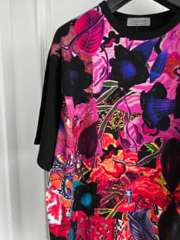 TOP-YAMAMOTO Original Design Collaboration Round Neck T-shirt, Hawaiian men's and women's large-sized Japanese