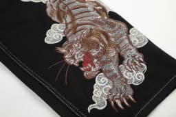 High Street Tiger Dragon Embroidery Baggy Jeans Pants for Men and Women Pantalones Hombre Straight Denim Trousers Oversized