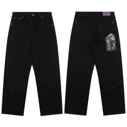 High Street Tiger Dragon Embroidery Baggy Jeans Pants for Men and Women Pantalones Hombre Straight Denim Trousers Oversized