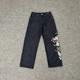 High Street Tiger Dragon Embroidery Baggy Jeans Pants for Men and Women Pantalones Hombre Straight Denim Trousers Oversized