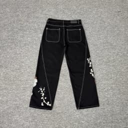 High Street Tiger Dragon Embroidery Baggy Jeans Pants for Men and Women Pantalones Hombre Straight Denim Trousers Oversized