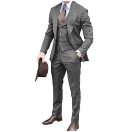 3 Pieces Men's Suit Classy Wedding Tuxedos Slim Fit Suit Vest Trousers Ensemble Spring Summer Business Parties Formal Occasions