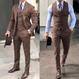 3 Pieces Men's Suit Classy Wedding Tuxedos Slim Fit Suit Vest Trousers Ensemble Spring Summer Business Parties Formal Occasions