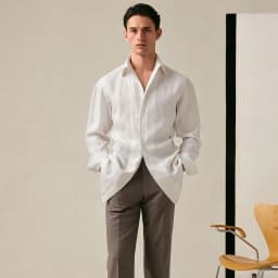 Men's New Shirt Lightweight Breathable Lyocell Material Men's Temperament Old Money Style Single Breasted
