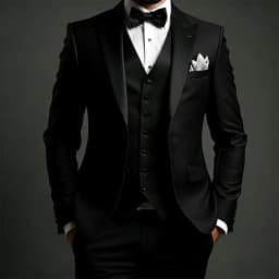 Classic Black Men's Suits 3 Pcs Fashion Formal Groom Suit Slim Fit Bespoke Office Event Men's Suit Jacket+Vest+Pants