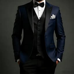Classic Black Men's Suits 3 Pcs Fashion Formal Groom Suit Slim Fit Bespoke Office Event Men's Suit Jacket+Vest+Pants