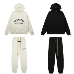 25SS Men's Jogger Set Classic Double Line Brand Design Plush Letter Hoodies Suit High Street Couple Loose Pants Two Piece Set