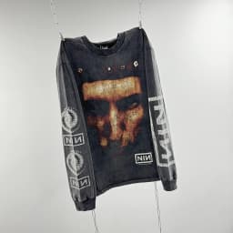Saint Michael American Retro Old Men’s Clothing Loose Long-sleeved High Street Couple Undershirt T-shirt Spring and Autumn
